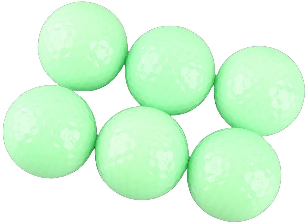 Dailygoody - Oplichtende Golfballen - Nacht Golfen - Zacht en Duurzaam - 6 Stuks - Fluorescerend - Voor Oefeningen en Spel - Golfaccessoires