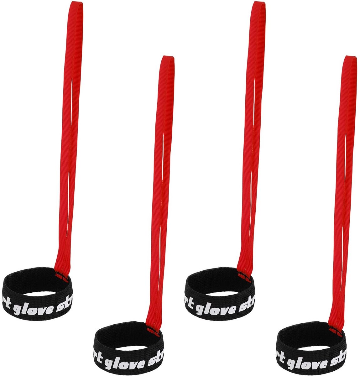 Dailygoody - Skihandschoenriemen - Snowboardhandschoenen - Handige ophangfunctie - Rood - Skiaccessoires - Perfect voor skireizen en snowboarden - 4 s...