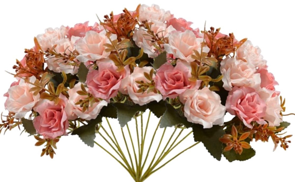 Dailygoody - Kunstbloemen - Zijdeboeketten - Onderhoudsvrij - Diep poeder - Perfect voor bruiloften - Decoratie voor thuis of kantoor