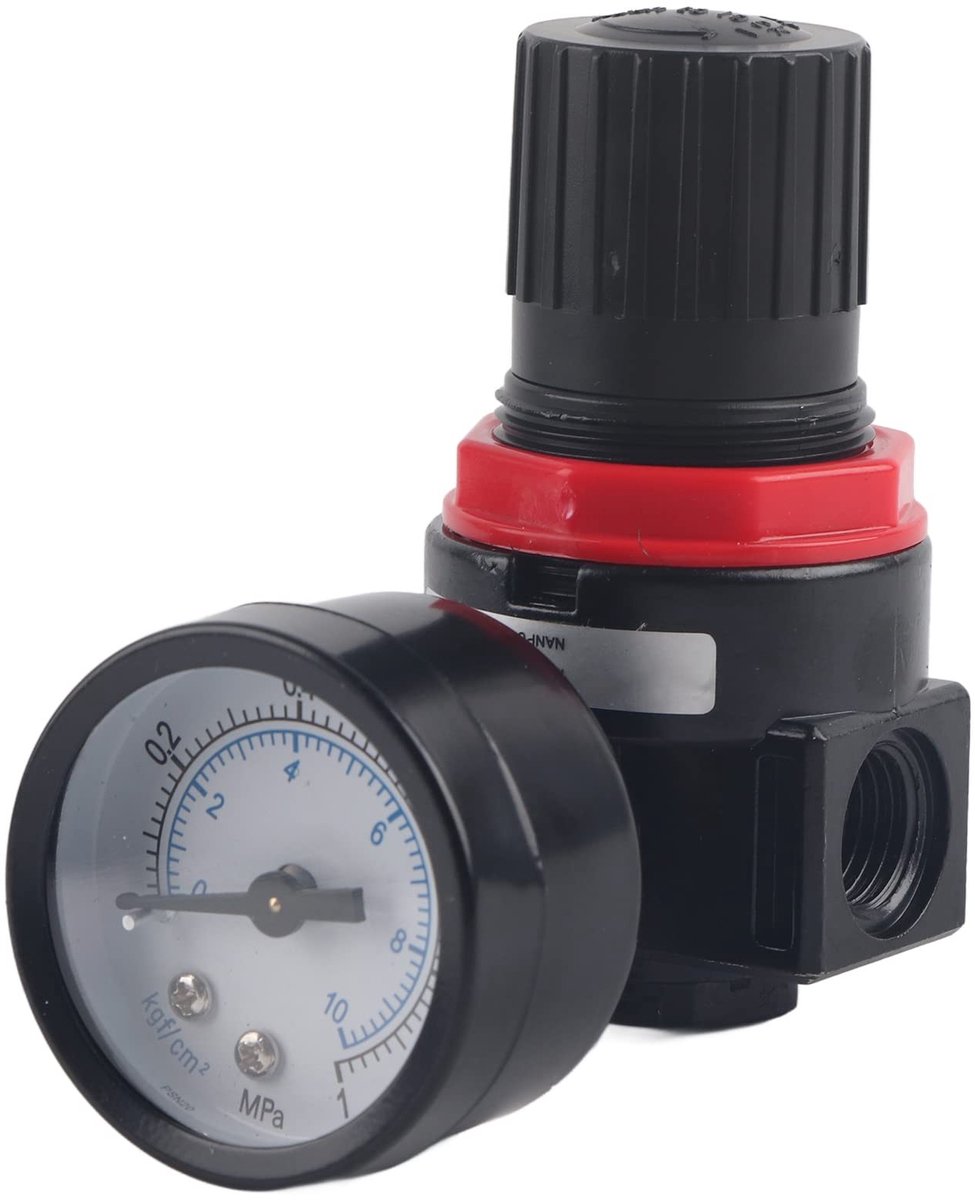 Dailygoody - Drukregelklep - Manometer - Geschikt voor luchtdrukcompressor - G1/4 inch - Voor optimale luchtdrukregeling - Betrouwbaar en duurzaam - G