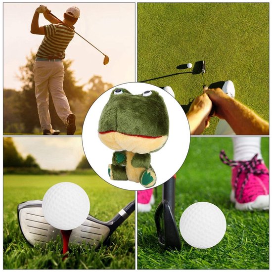 Dailygoods - Dailygoody - Golfclubhoezen - Pluche golfhoofdenhoezen - Perfecte pasvorm - Kikkervorm - Golfgeschenk - Golftasaccessoires - Geschikt voor golfclubs van Dailygoods — afbeelding 4