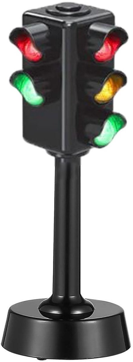 Dailygoods - Dailygoody - Verlicht speelgoed - Mini-stoplicht - Educatief speelgoed - Multi-kleur - Poppenhuisdecoratie - LED lampen - Geschikt voor 0-3 jaar - Mod.