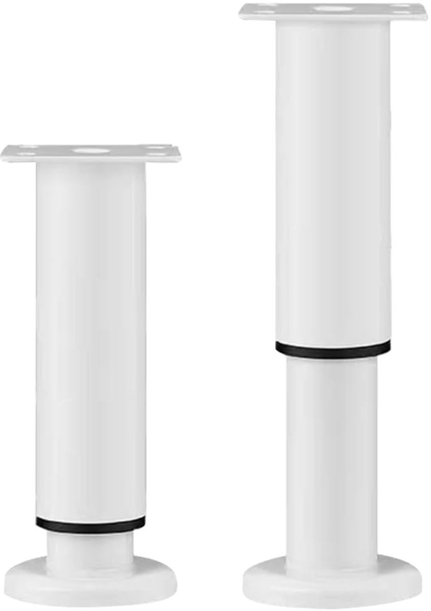 Dailygoods - Dailygoody - Verstelbare meubelpoten - Ondersteunende meubelpoot - Wit - Uittrekbare poten voor bank en bedframe - Eenvoudige installatie - Duurzaam m..