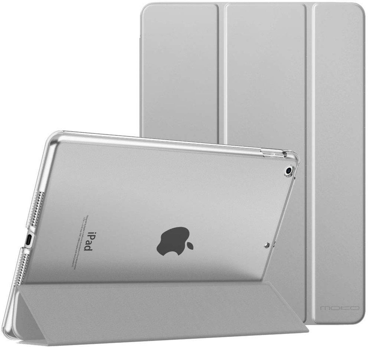 Dailygoods - Dailygoody - Beschermhoes - Tablethoes voor iPad - Auto slaap/ontwaakfunctie - Lichtgrijs - Geschikt voor iPad 10,2 inch - Tablethoes voor iPad 9