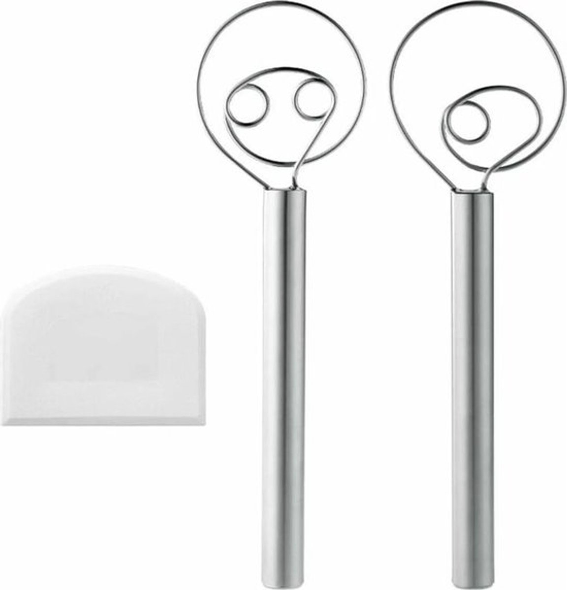 Set van 2 - Roestvrij Staal, Handmixers voor Brood, Taarten en Pizza