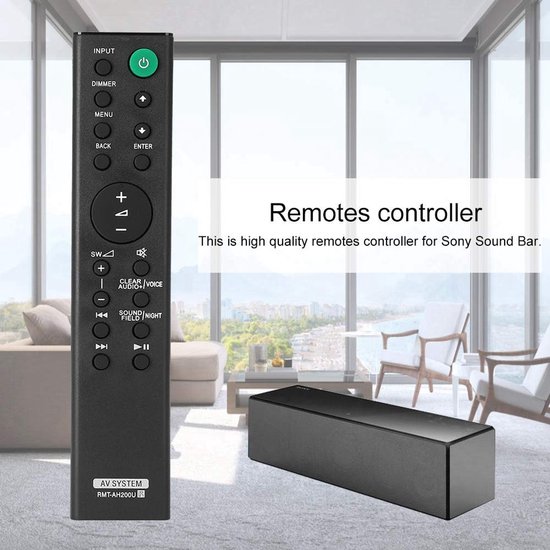 Dailygoods - Dailygoody - Afstandsbediening voor Luidspreker - Universele Vervanging - Zwart - Geschikt voor Soundbar - Meer dan 8 meter bereik - Ideaal voor thuis van Dailygoods — afbeelding 2