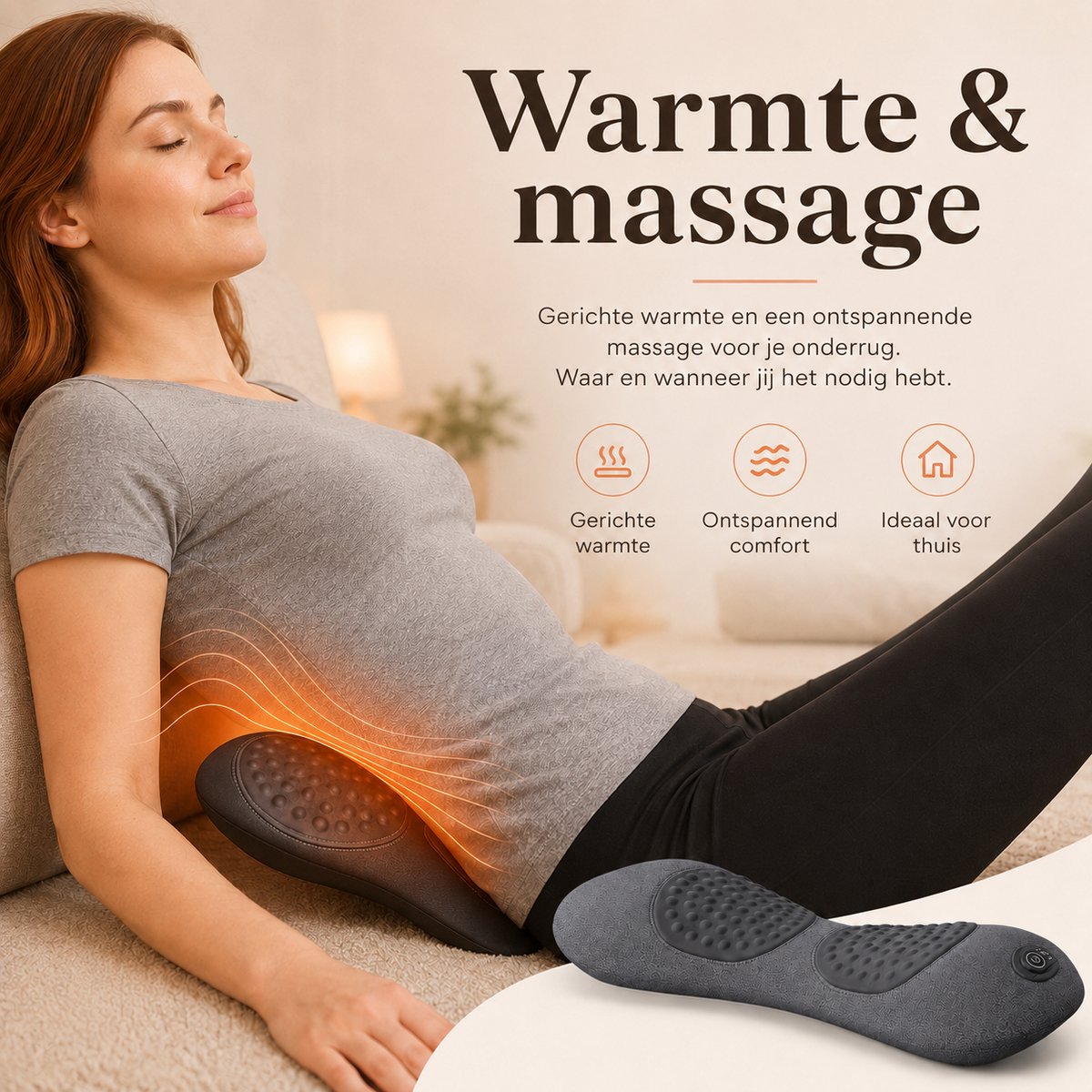 ZenRest Smoothspine Triple Fusion Massager - Massage Kussen thumbnail 4