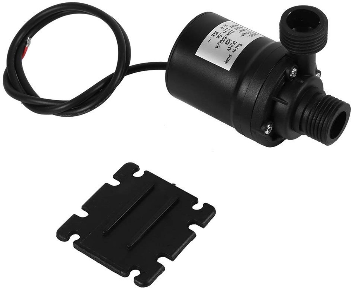 Dailygoody - Waterpomp - Circulatiepomp - Energiezuinig - Zwart - Submersible - 800 L/H - Geschikt voor Aquarium - 24 Volt
