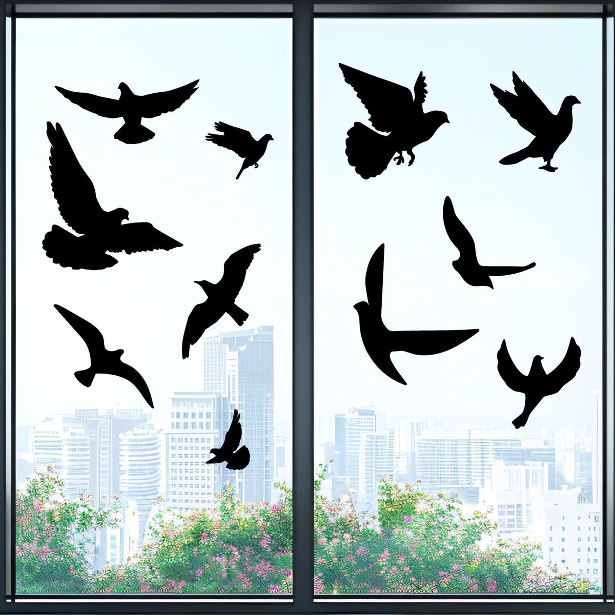 Dailygoody - Anti-Collision Stickers - Veiligheidsstickers voor Ramen en Deuren - 22-delige set - Vogelbescherming - Voor veilig binnenkomen - Geschik...