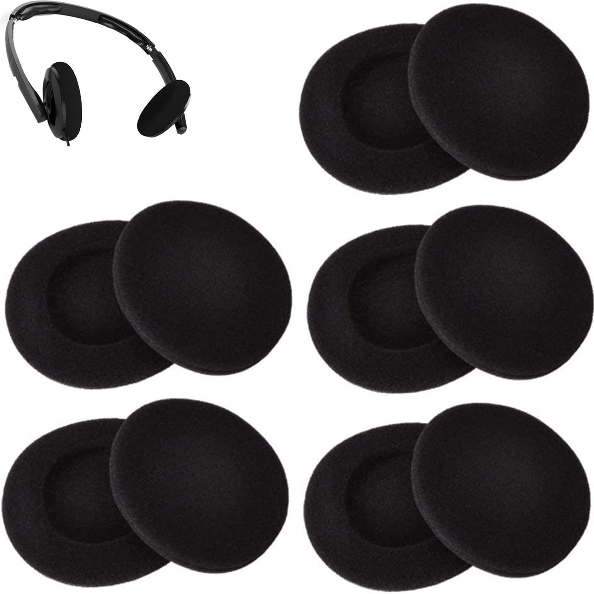 Dailygoods - Dailygoody - Hoofdtelefoon Pads - Oorkussens voor Comfort - Zwart - Foam Oor Pads - Verbeter Geluidservaring - Geschikt voor Sony en Philips