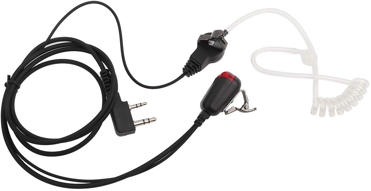 Dailygoods - Dailygoody - Hoofdtelefoon - Ruisonderdrukking - Transparante Geluidsbuis - Earpiece - Verborgen Microfoon - Ideaal voor communicatie - Geschikt voor .