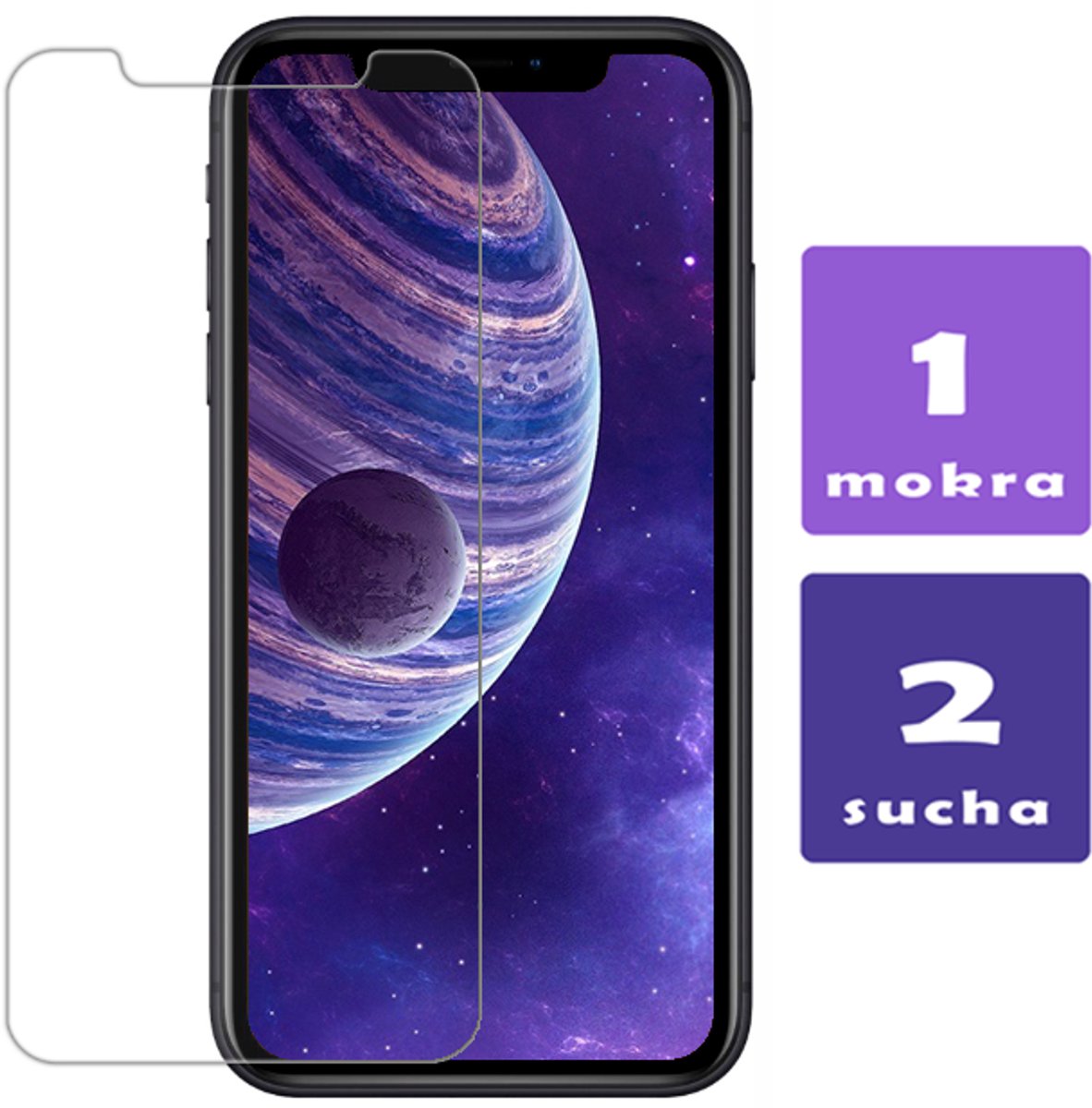 Co2 Gehard Glazen Schermbeschermer Voor Telefoons, Trip Shield, 9H, Voor Iphone Xr / 11 0060