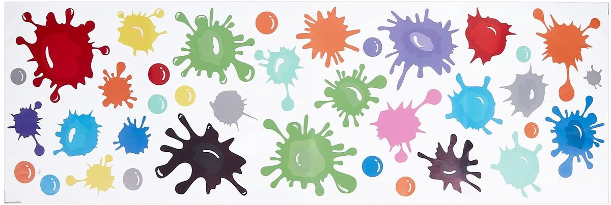 Dailygoods - Dailygoody - Verf Splatter Muurstickers - Creatieve Wanddecoratie - Multicolor - PVC Vlek Ornament - Geschikt voor Kunstkamer en Slaapkamer - 1 Vel