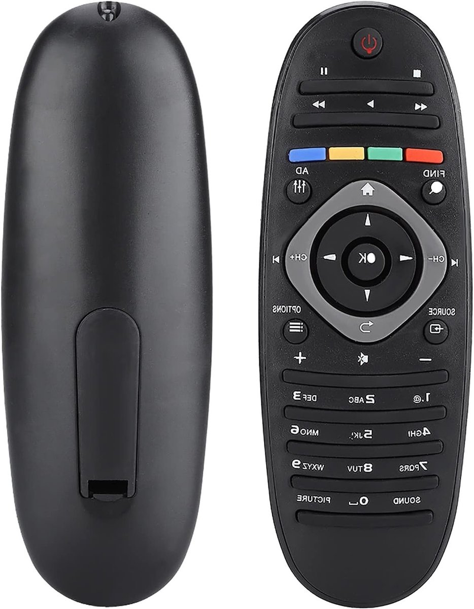Universele afstandsbediening voor televisie met speciale menunavigatieknoppen en eenvoudige bediening