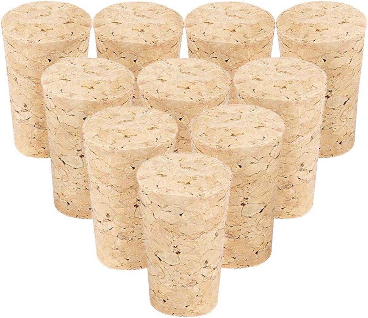 Set van 10 Natuurlijke Korken voor Creatieve Projecten, Wijnfles Decoratie en Hobby Benodigdheden voor Kinderen en Volwassenen 22×17×35mm