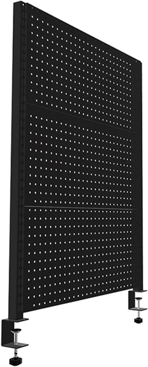 Bureau Organizer Plank - Thuiskantoor Opslag - Werkplek Organiseren - Boren Niet Nodig - 66 x 90 cm - Zwart