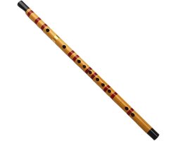 Bamboe Dwarsfluit - Chinese Fluit Dizi - Traditionele Muziek Spelen - Melodieus en Eufemistisch Geluid - 47 cm Lengte - Geel