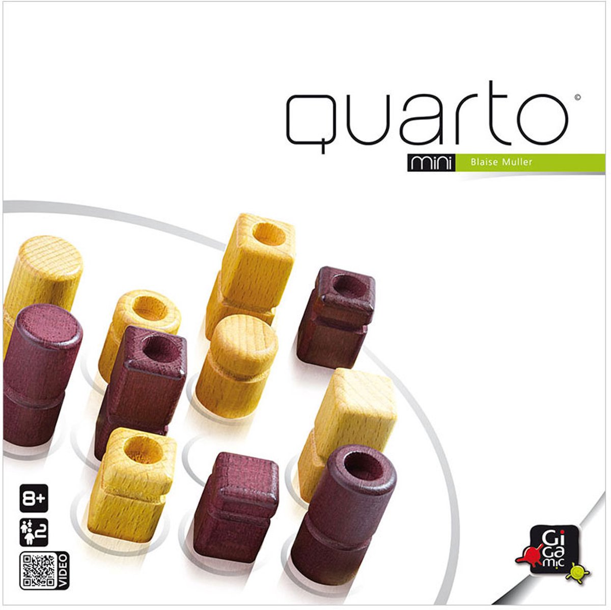 Gigamic- Quarto Mini - Tactisch Twee-spelers bordspel - 4 op een rij! - NL - EN - DU - FR - SP - IT — cadeau in Spellen & Speelgoed - foto 3