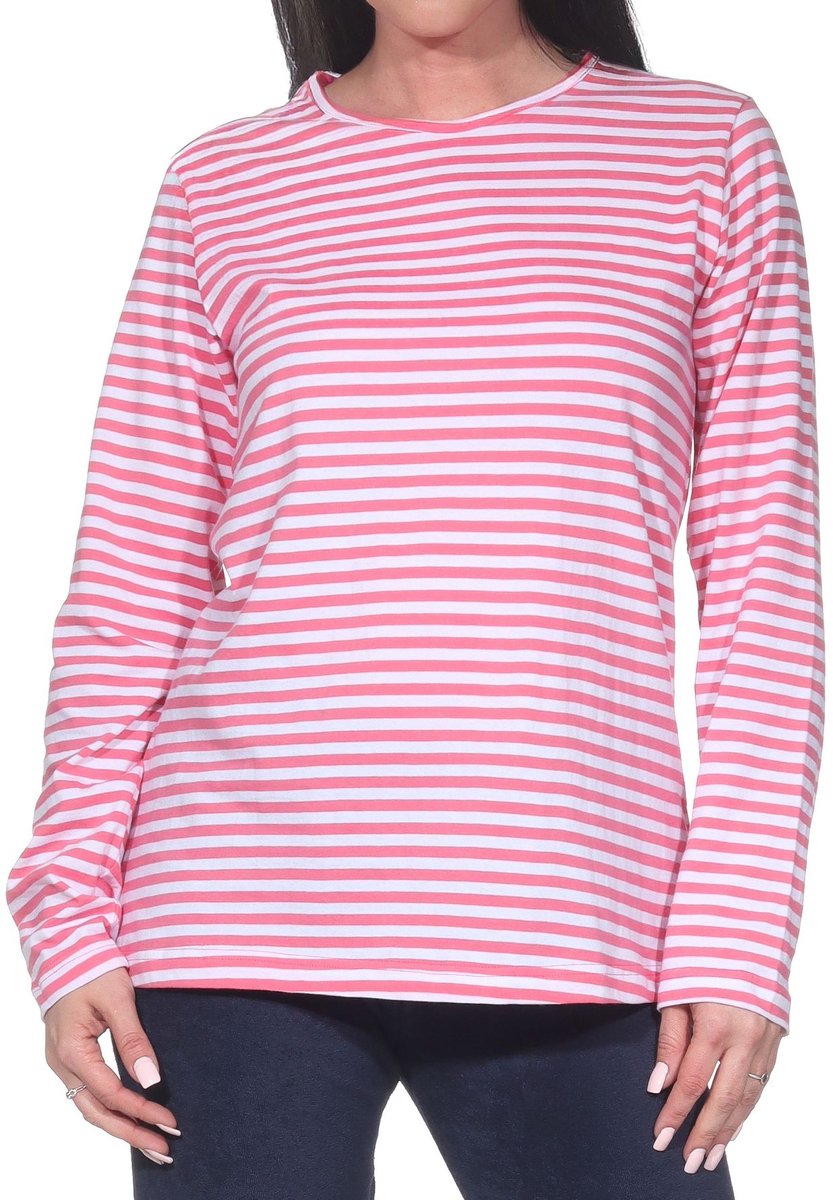 Damespyjamashirt met lange mouwen mix & match