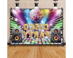 Disco Achtergrond - Fotografie Decor - Feest Decoratie - HD Gedrukt Patroon - 150x120cm - Neon