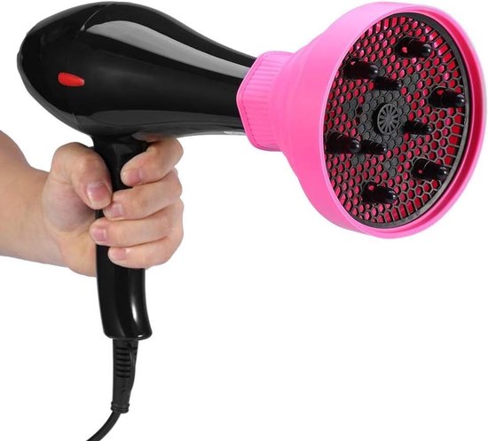 Opvouwbare Diffuser voor Föhn - Silicone Haardroger Accessoire voor Natuurlijke Golven en Krullen - Geschikt voor Fijn en Dik Haar in Thuis en Kapsalon (Roze) — afbeelding 5