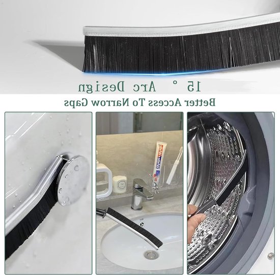 Multifunctionele Hoekborstel voor Badkamer, 6 Stuks Nylon Voegenborstel, Ideaal voor Tegelvloeren en Grondige Reiniging van Merkloos	 — afbeelding 4