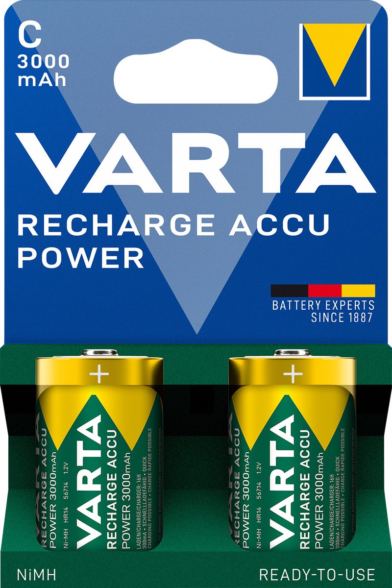 Varta oplaadbare batterijen - Batterij NiMH C/LR14
