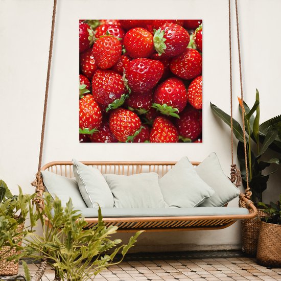 Chiffon de jardin Fraise - Fruit - Graines - 100x100 cm
