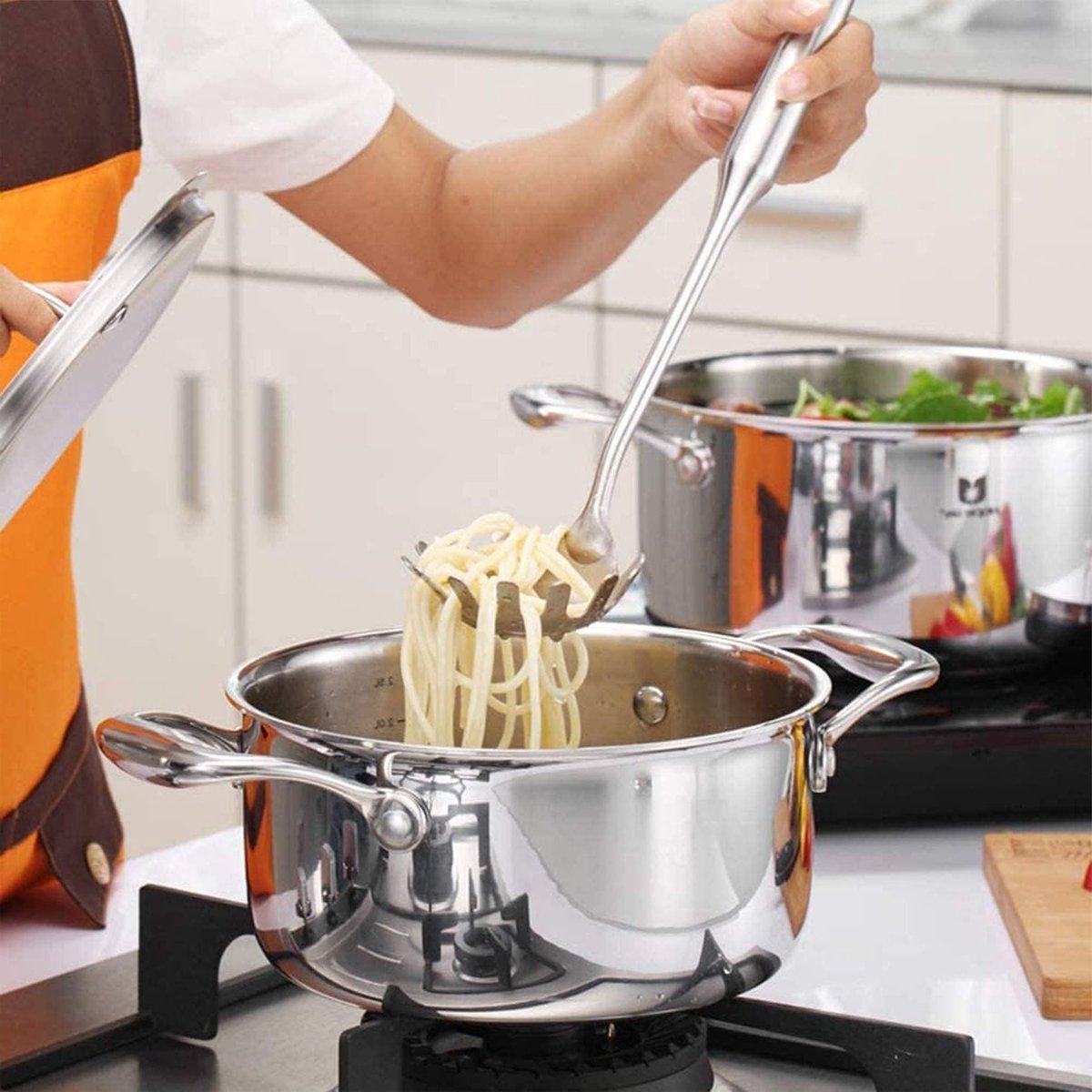 Spaghetti Lepel van RVS, Ideaal voor Pasta Serveren, Vaatwasserbestendig en 35 cm Lang
