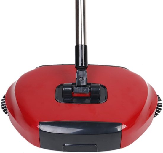 Huishoudelijke Veegmachine - Handveger Stofblik - Vloeren Schoonmaken - 3-in-1 Ontwerp - 130 cm - Rood — afbeelding 2