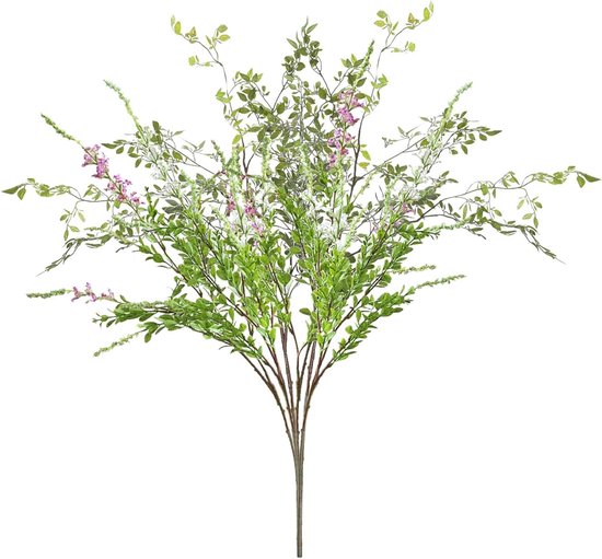 Kunstlavendel Stengels - Nep Lavendel Plant - Decoratie Huis - Flexibele Draadsteel - 85 cm - Wit Paars