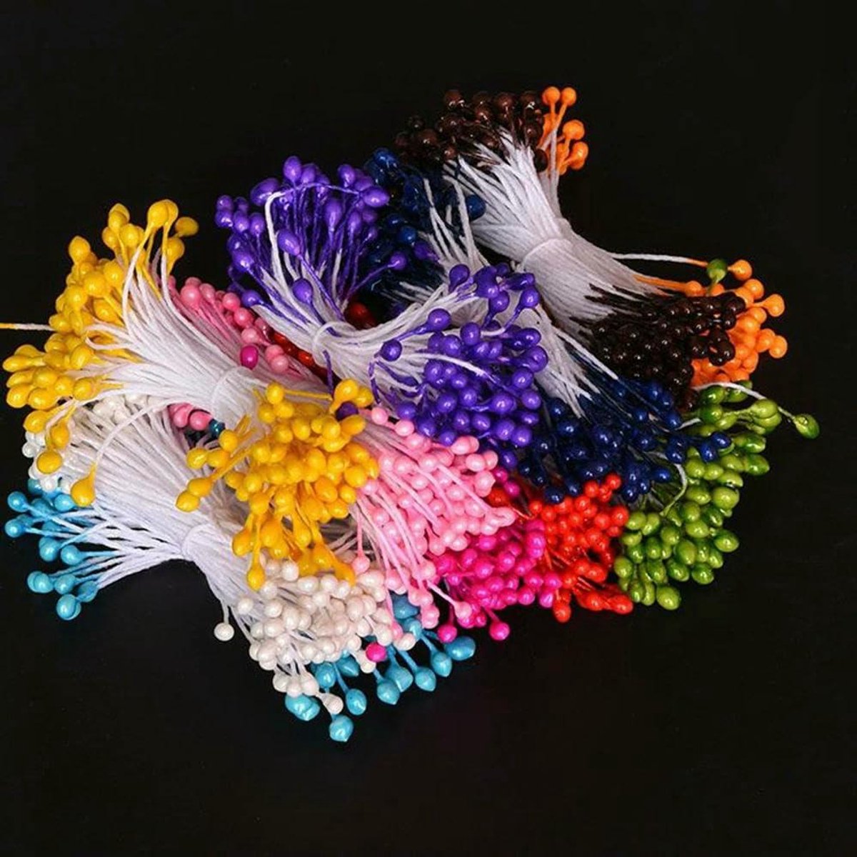 Dubbele Bloemknoppen - Mini Parels Stamper - Bloemstukken Maken - Herbruikbaar Materiaal -