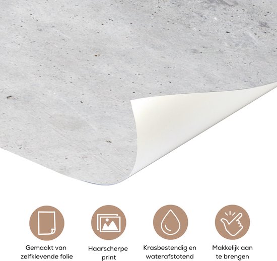 Deurposter 95x215 cm - Deursticker Verwering - Beton - Structuren - Vintage - Industrieel - Grijs - Meubelfolie zelfklevend - Deurfolie woonkamer - Interieurfolie fotobehang - Deur plakfolie - Deurstickers - Deurbehang sticker - Kamer decoratie