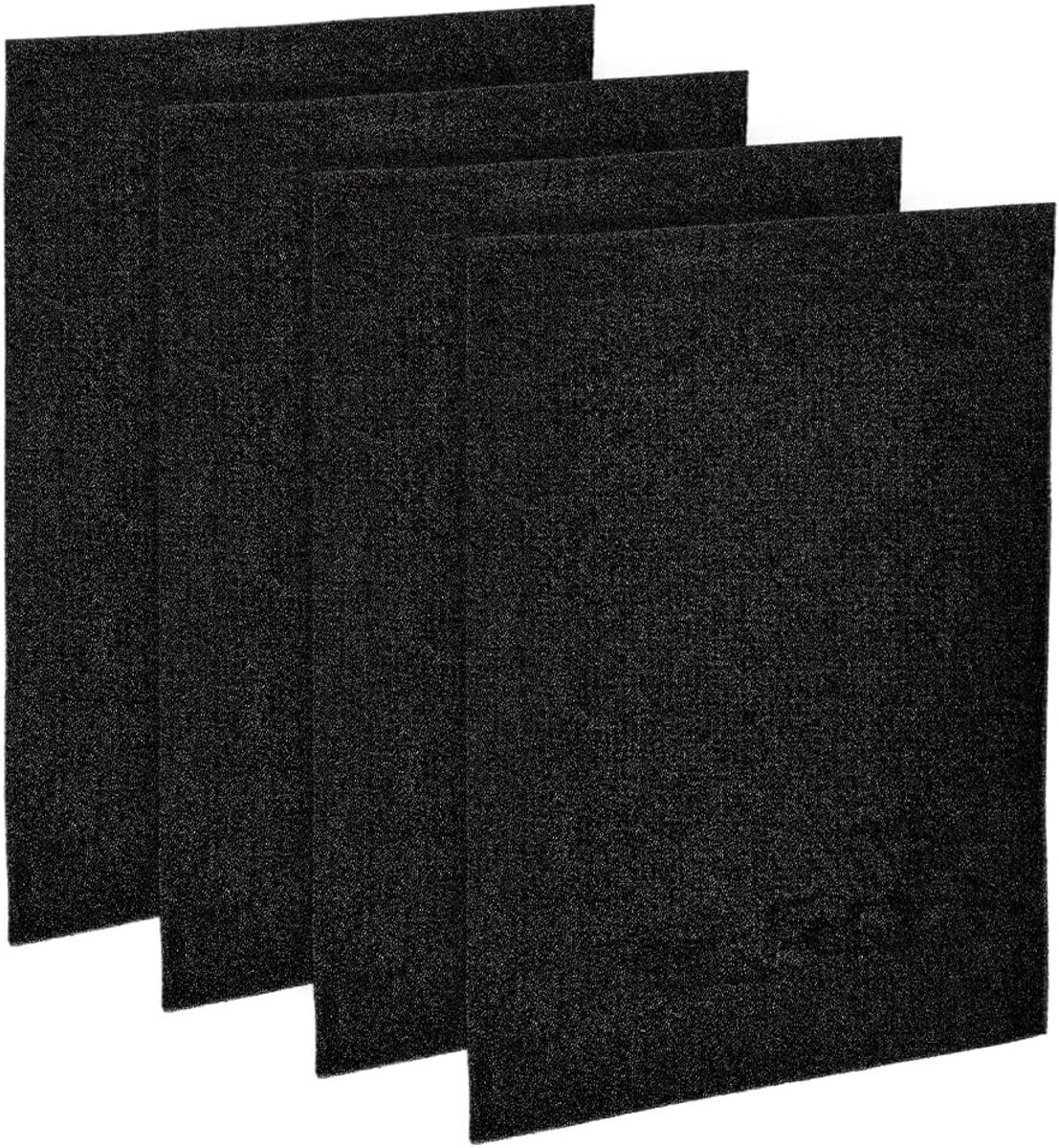 4 stuks 16"x12,8"x1/4" Luchtreiniger Filter Pads - Universele Actieve Koolstof Schuim Matten voor Airconditioning, Oven en 3D Printers