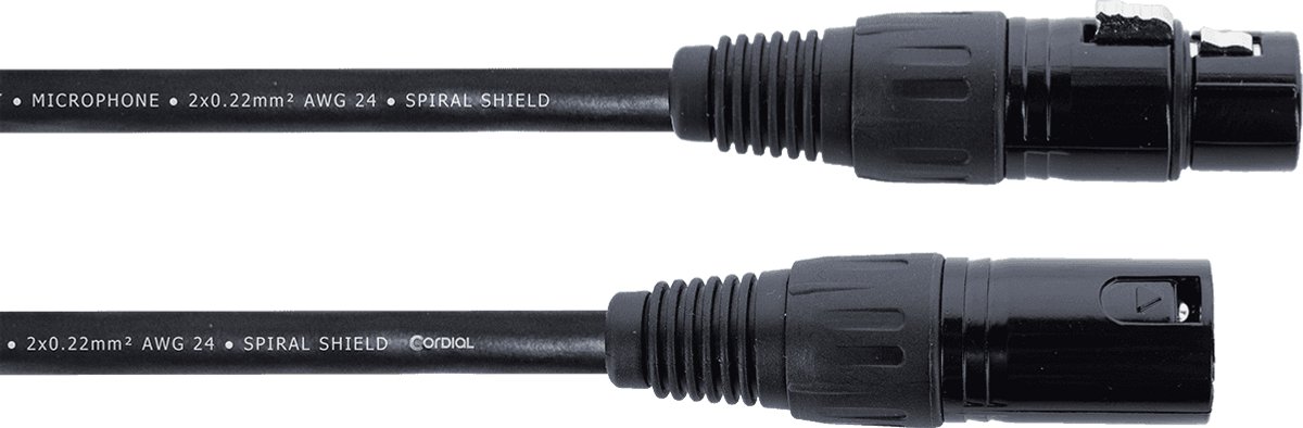 Cordial EM FM Elements Microfoonkabel – XLR mannelijk/vrouwelijk – Zwart