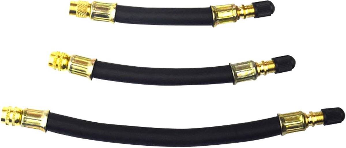 Flexibele Rubber Verlenging voor Ventieladapter met Ventieldop voor Auto's, Motoren en Fietsen - 100mm/120mm/140mm Verlenging, Ventielaccessoires, Universele Toepassing