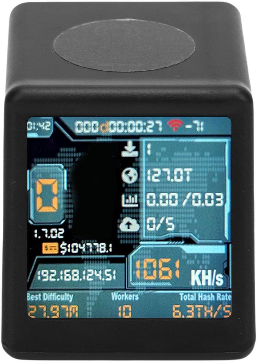 PUSOKEI Bitcoins Miner NMMiner ESP32-D0 - 1060 KH/s Crypto Mining Apparatuur met Slimme Display