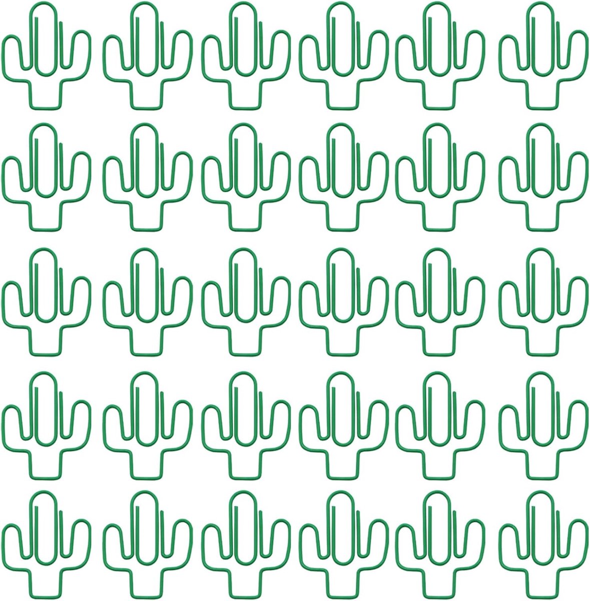 30Pcs Cactus Office Clips - Metalen Paper Clips - Grote Office Clips - Schattige Paper Clips voor School - Kantoor - Kantoorbenodigdheden - Documenten - Creatieve Kantooraccessoires