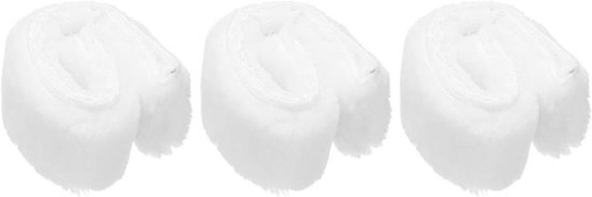 Reservekop microvezel schrobber 24cm - vensterglas marmer badkamer - wit - 3 stuks