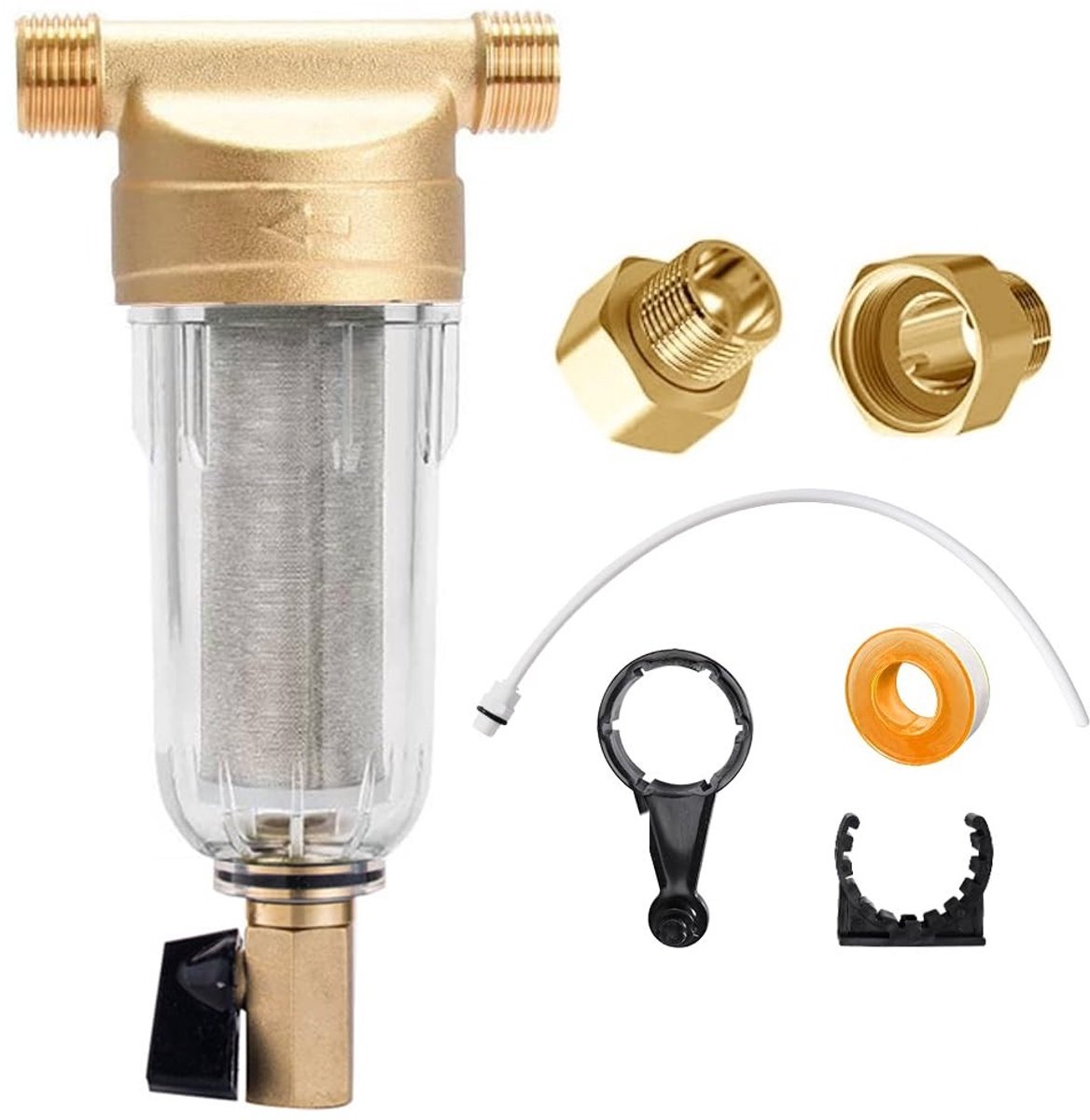 40 micron Waterfilter voor bronwaterslang - Verwijder sediment met inbegrepen adapter