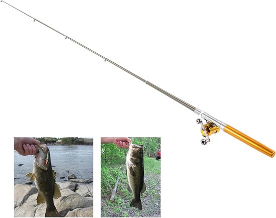 Dailygoods - Dailygoody - Telescopische Pen Hengel Set met Mini Spinning Reel - Draagbaar en Lichtgewicht van Dailygoods — afbeelding 3