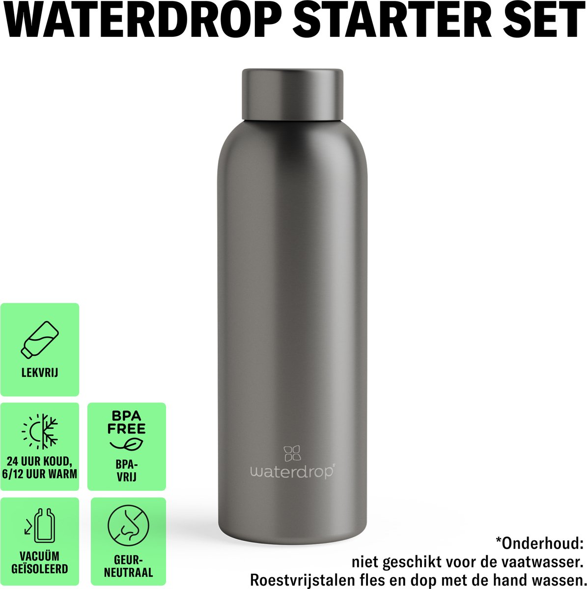 waterdrop Starterset Metalen - Charcoal thumbnail 4