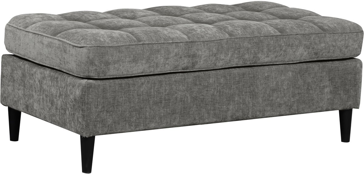 Lindhus-Pouf in chenillegrijs