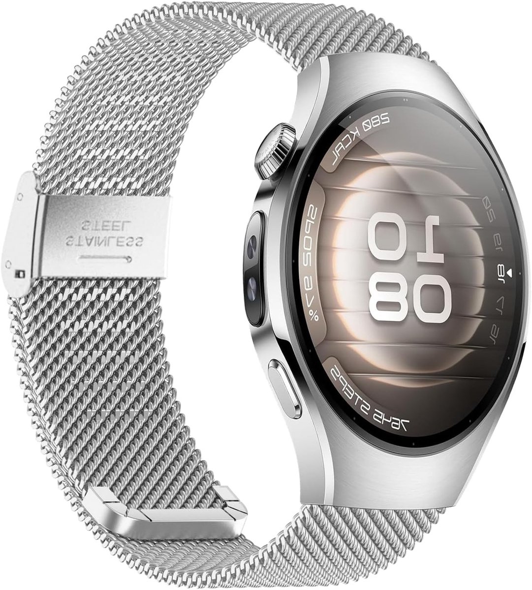 Stainless Steel Horlogeband 18mm voor Garmin Vivoactive 4S, Vivomove 3S en Forerunner 255S Music - Duurzaam, Stijlvol en Comfortabel