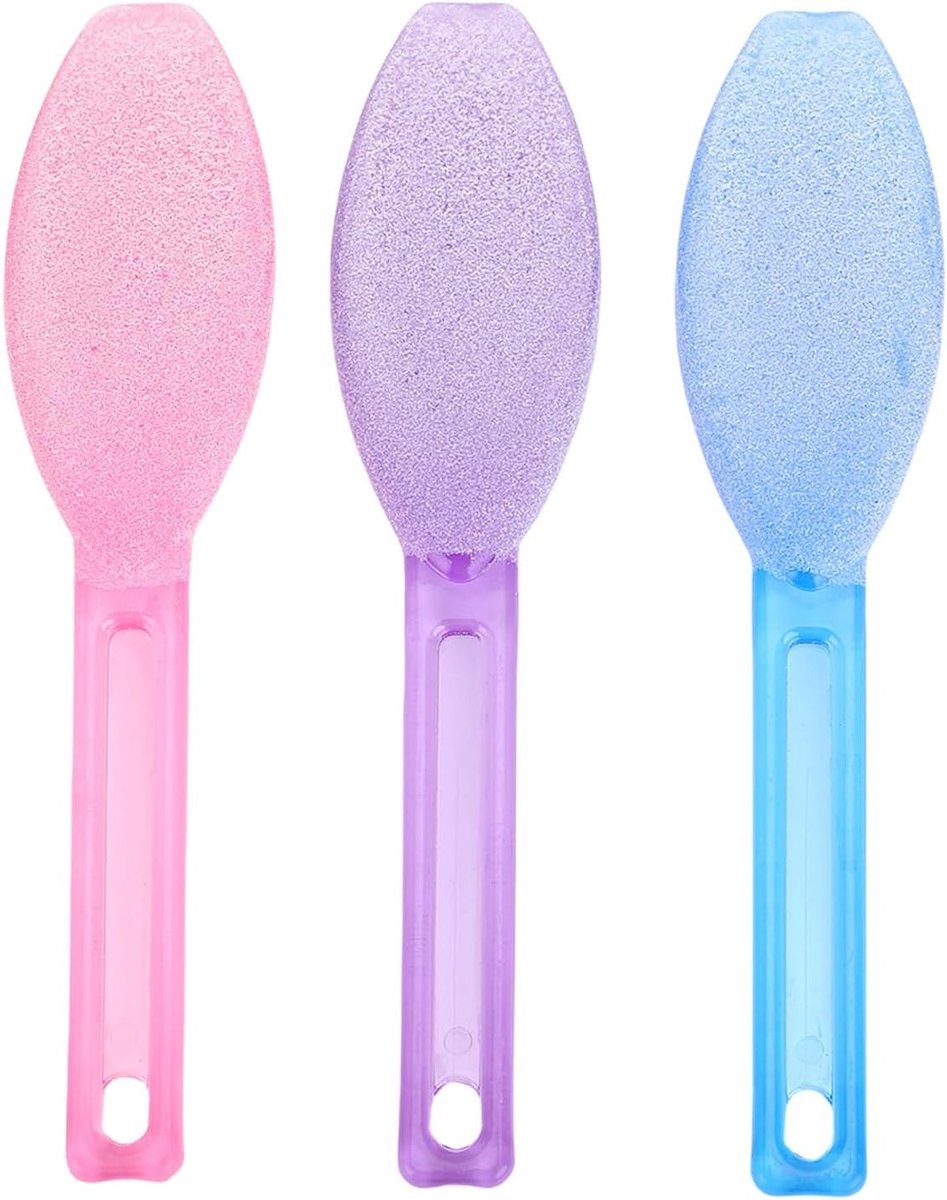 3 Stuks Voet Scrubber, Pedicure Gereedschap, Ergonomische Voetvijl met Comfortabele Grip voor Thuisgebruik en Schoonheidssalon