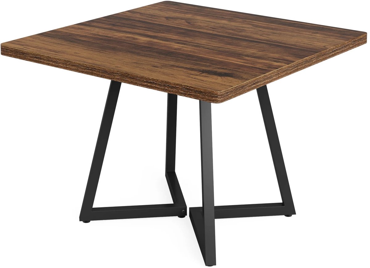 uJOY Eettafel - Geschikt voor 2 tot 4 personen - Tijdloze uitstraling - Hoogwaardig MDF tafelblad - Industrieel en modern design Vintage bruin / zwart