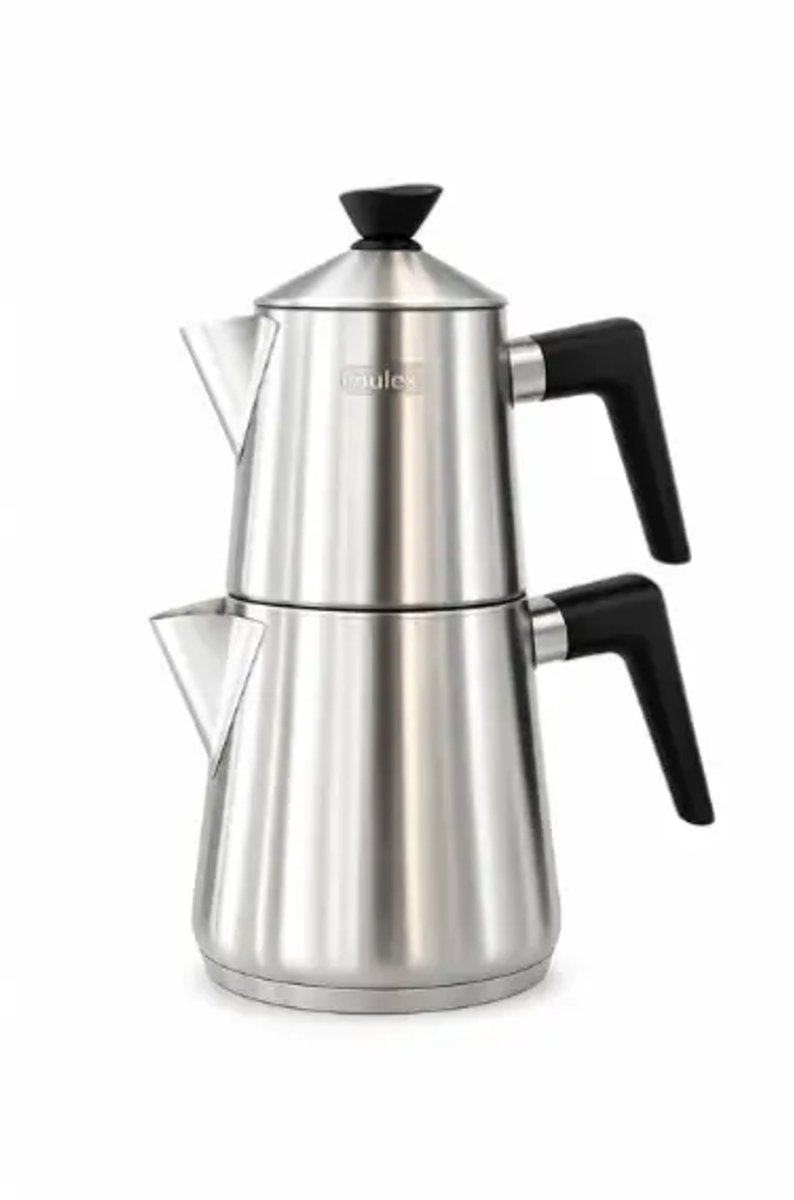 Mulex theepotset – 18/10 RVS – geschikt voor inductie – mat – 1,0/1,75 l – cool touch