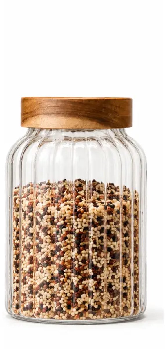 Space Voorraadpot met Acacia Deksel – 1900 ML