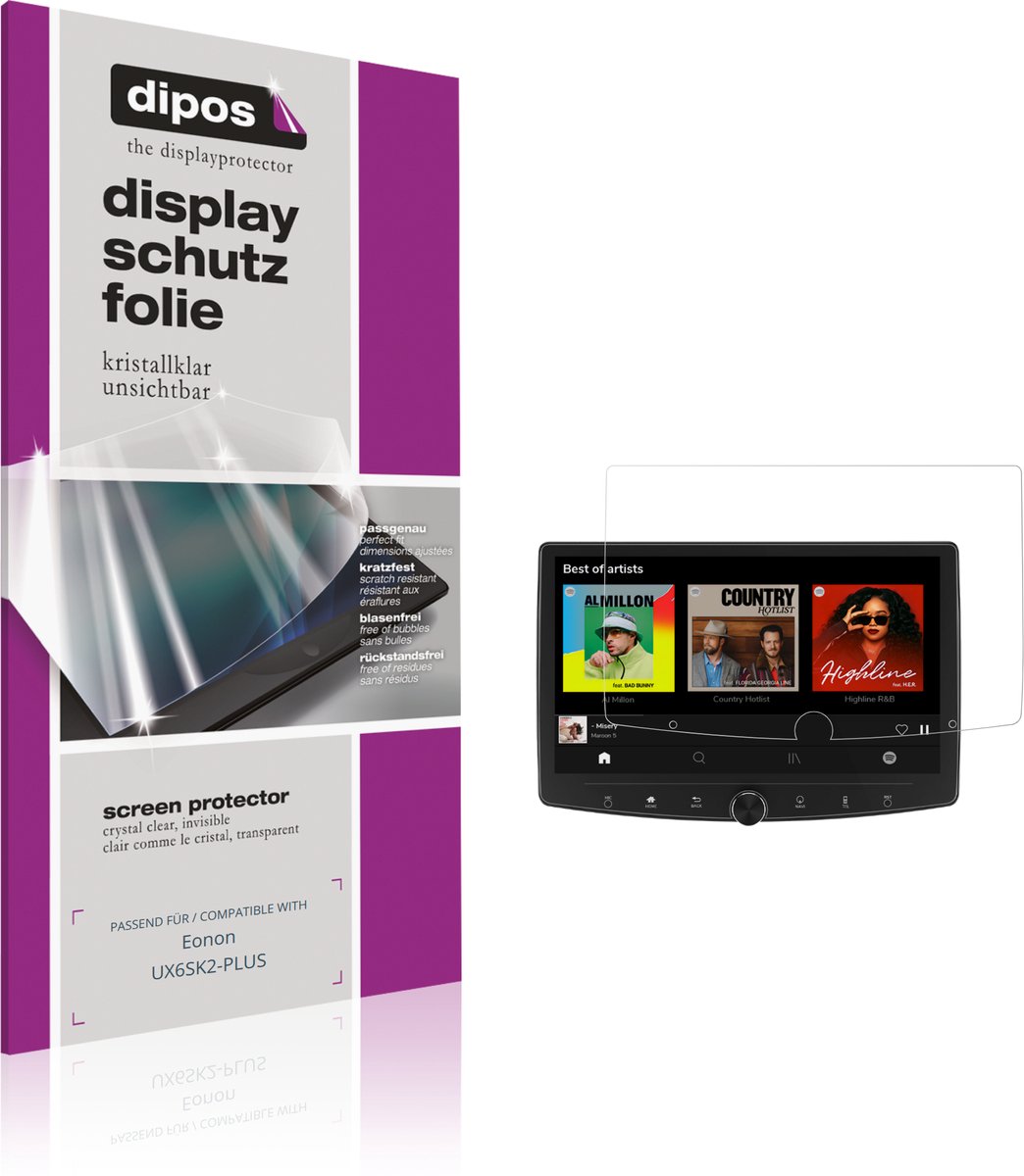 dipos – 2x Beschermfolie geschikt voor Eonon UX6SK2-PLUS | Krasbestendige & heldere Screenprotector Ultra-Thin