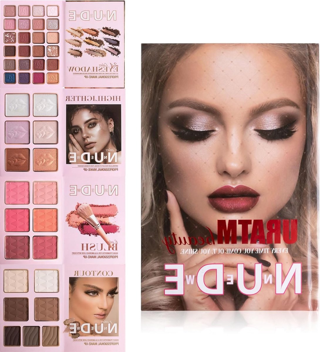 Complete Make-up Set met 24 Oogschaduw Paletten, 6 Highlighters, 6 Blushers en 7 Contours voor een Langdurige en Waterproof Look, Perfect voor Elke Gelegenheid